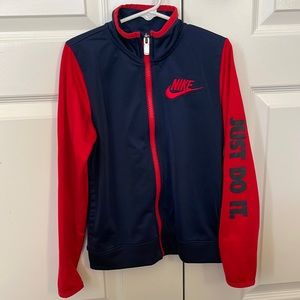 Littler boys size 7 Nike jacket blue and red